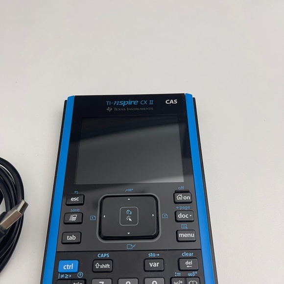 TESTED Texas Instruments TI Nspire CX II CAS With Charger & Cover - Picture 4 of 8